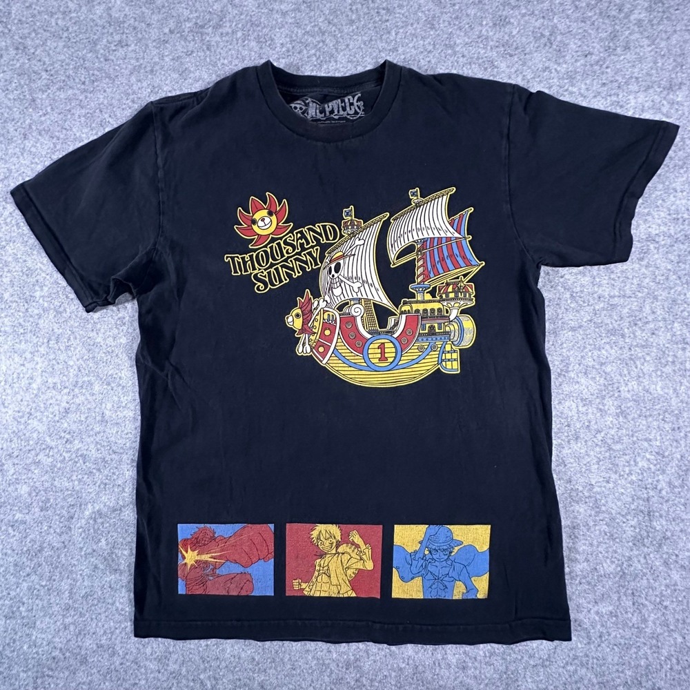 Ripple Junction One Piece Shirt Mens Medium Black Thousand Sunny Straw Hat Crew